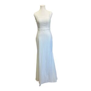 Hebeos White Sleeveless Sheath  Dress Wmn Size 6 Formal Wedding Graduation NWT